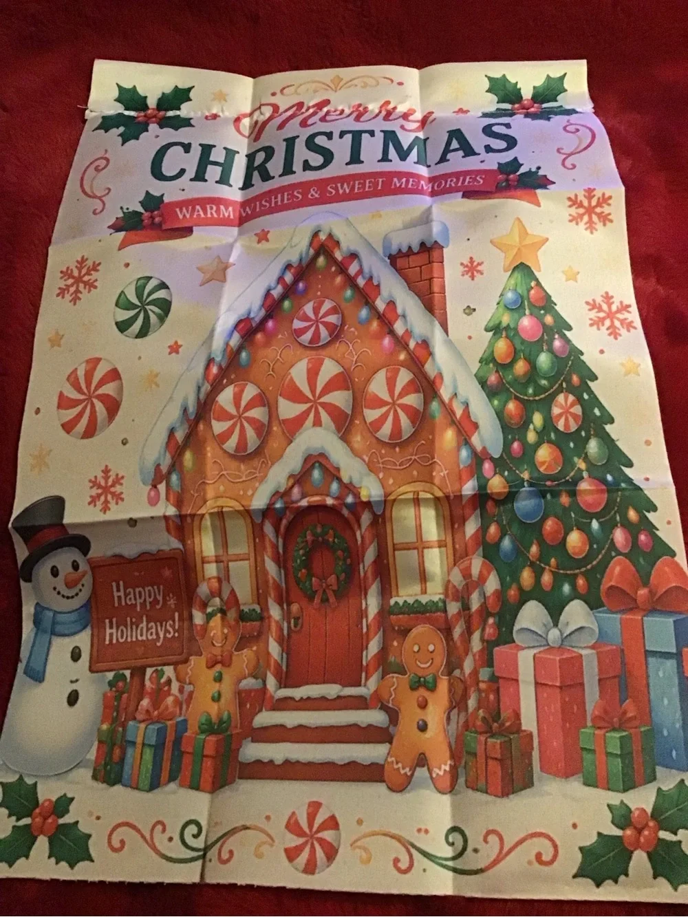 Merry Christmas mini garden flag
